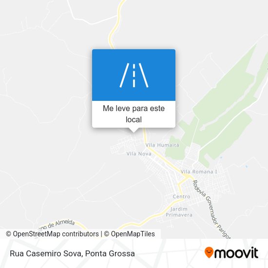 Rua Casemiro Sova mapa