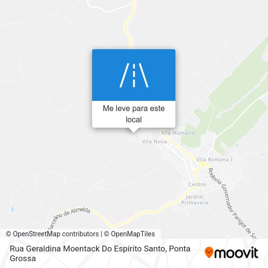 Rua Geraldina Moentack Do Espírito Santo mapa