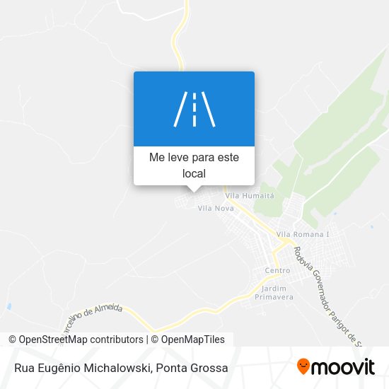 Rua Eugênio Michalowski mapa