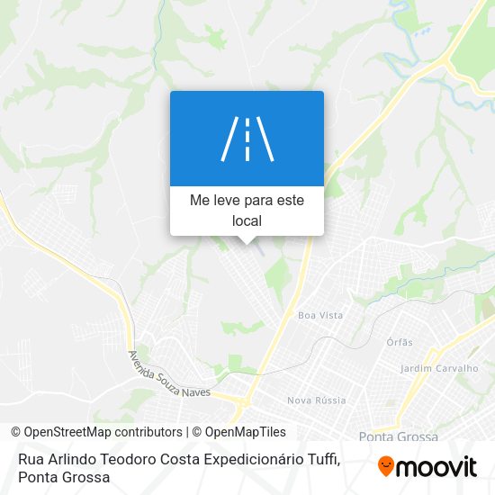 Rua Arlindo Teodoro Costa Expedicionário Tuffi mapa