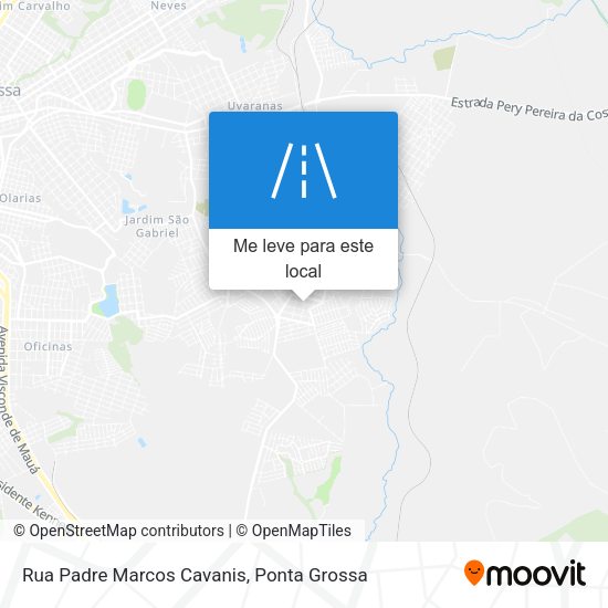 Rua Padre Marcos Cavanis mapa