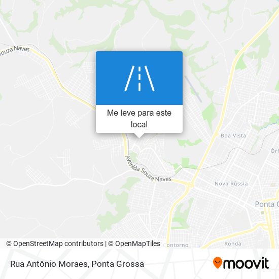 Rua Antônio Moraes mapa