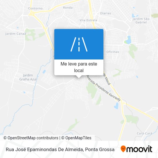 Rua José Epaminondas De Almeida mapa