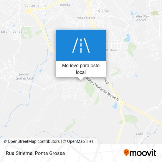 Rua Siriema mapa