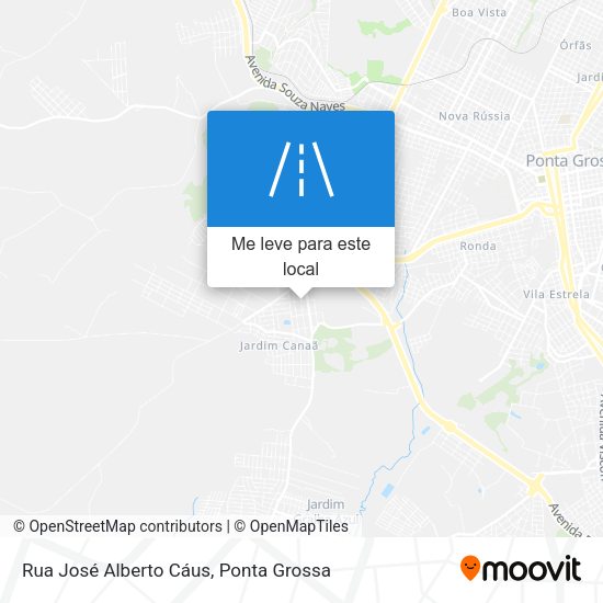 Rua José Alberto Cáus mapa