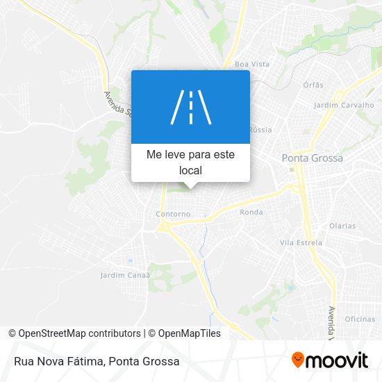 Rua Nova Fátima mapa
