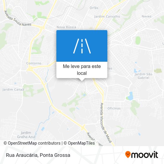 Rua Araucária mapa