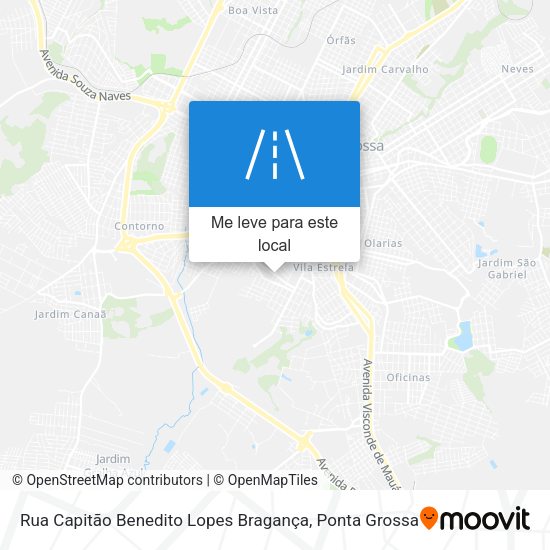 Rua Capitão Benedito Lopes Bragança mapa