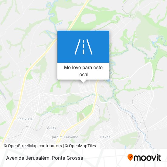Avenida Jerusalém mapa