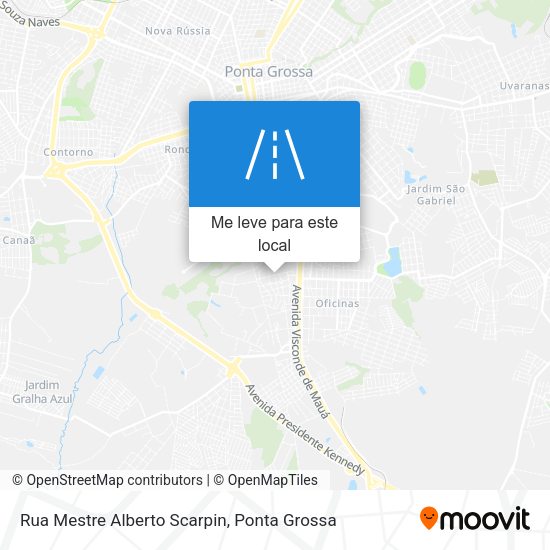 Rua Mestre Alberto Scarpin mapa