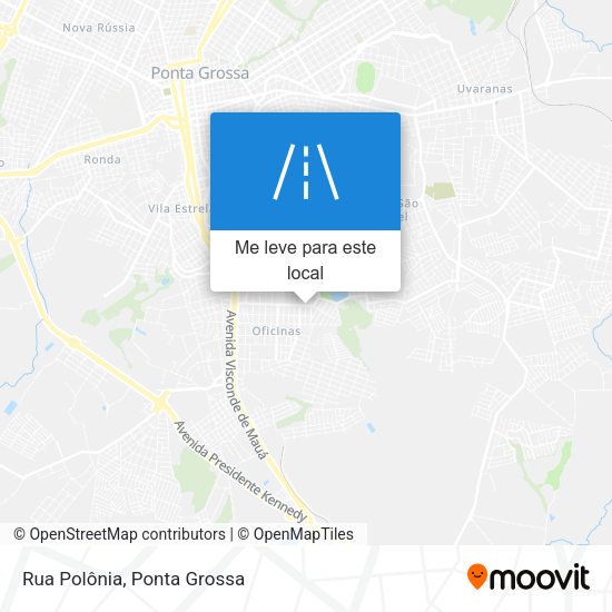 Rua Polônia mapa