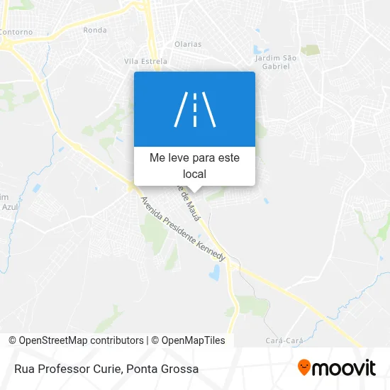 Rua Professor Curie mapa