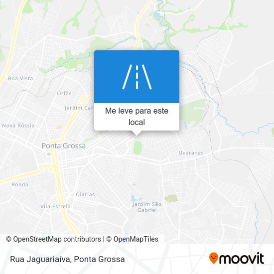 Rua Jaguariaíva mapa