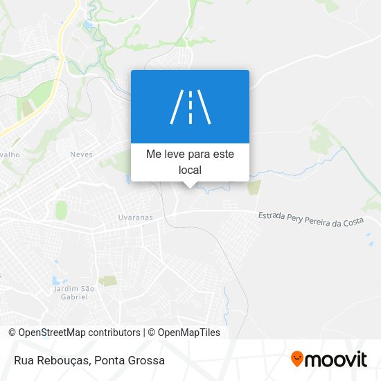 Rua Rebouças mapa