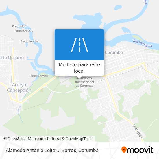 Alameda Antônio Leite D. Barros mapa