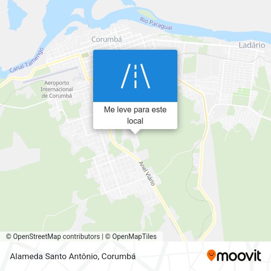 Alameda Santo Antônio mapa