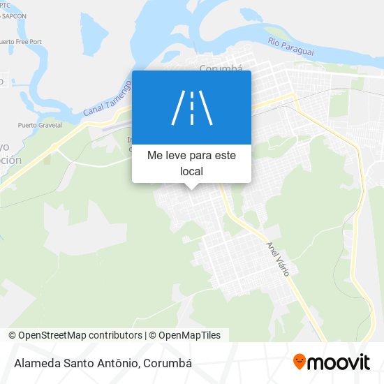 Alameda Santo Antônio mapa