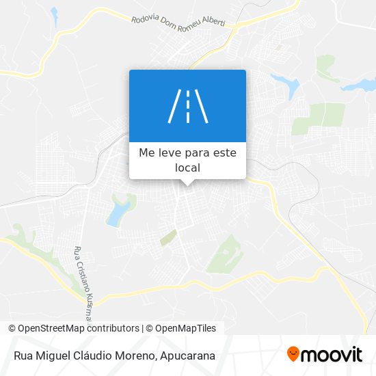 Rua Miguel Cláudio Moreno mapa