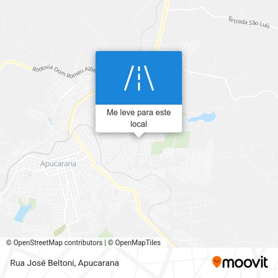 Rua José Beltoni mapa