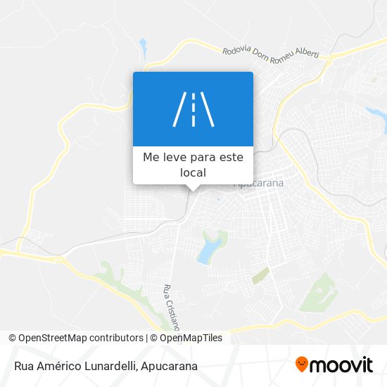 Rua Américo Lunardelli mapa