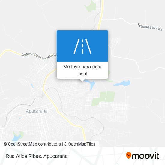 Rua Alice Ribas mapa