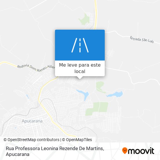 Rua Professora Leonina Rezende De Martins mapa