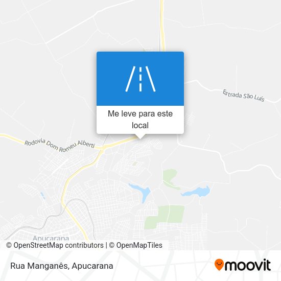 Rua Manganês mapa