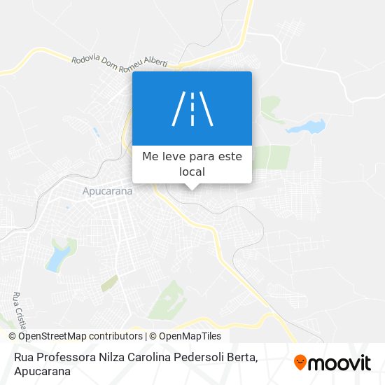 Rua Professora Nilza Carolina Pedersoli Berta mapa