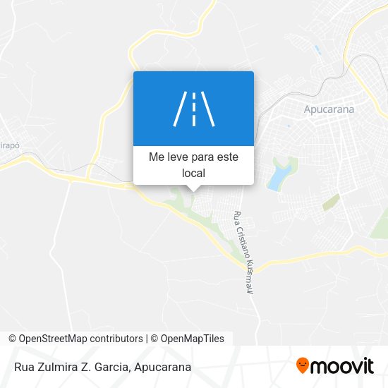 Rua Zulmira Z. Garcia mapa