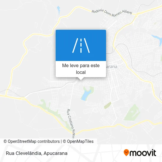 Rua Clevelândia mapa