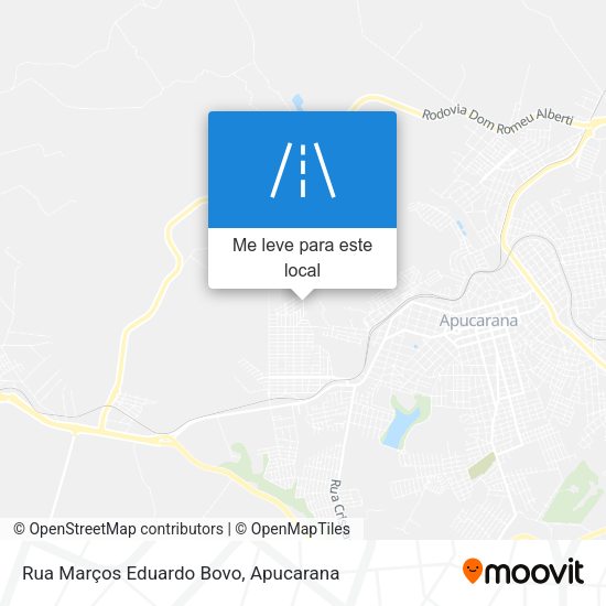 Rua Marços Eduardo Bovo mapa