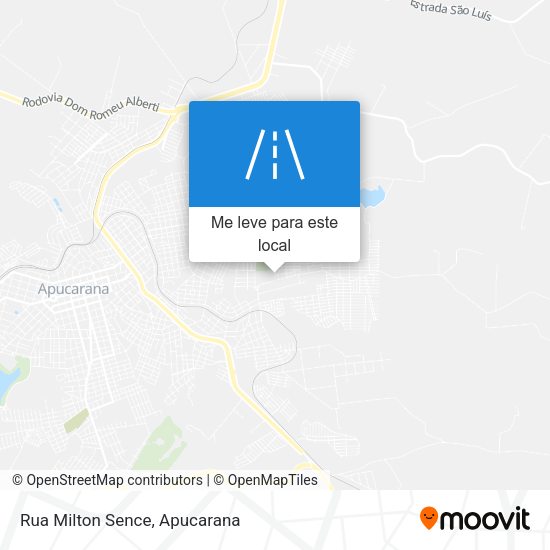 Rua Milton Sence mapa