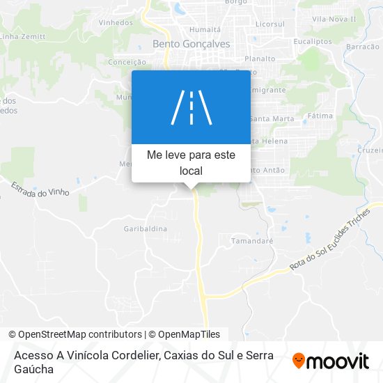 Acesso A Vinícola Cordelier mapa