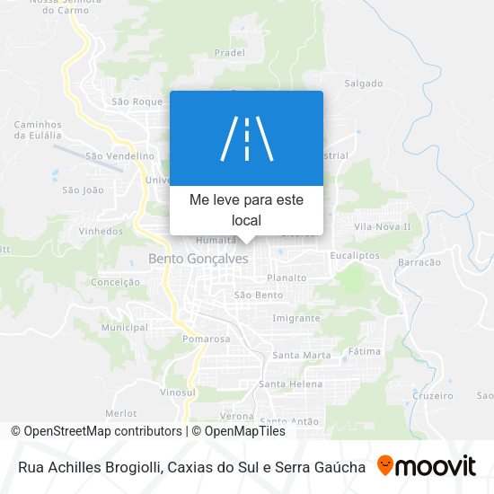 Rua Achilles Brogiolli mapa