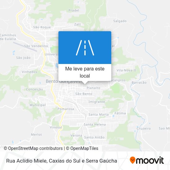 Rua Aclídio Miele mapa