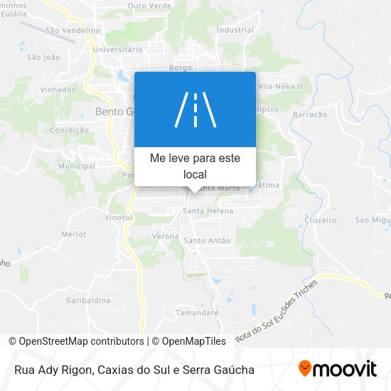 Rua Ady Rigon mapa