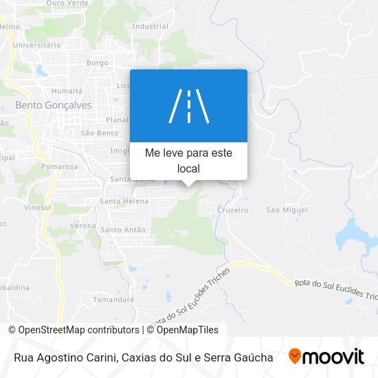 Rua Agostino Carini mapa