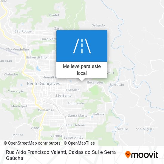 Rua Aldo Francisco Valenti mapa