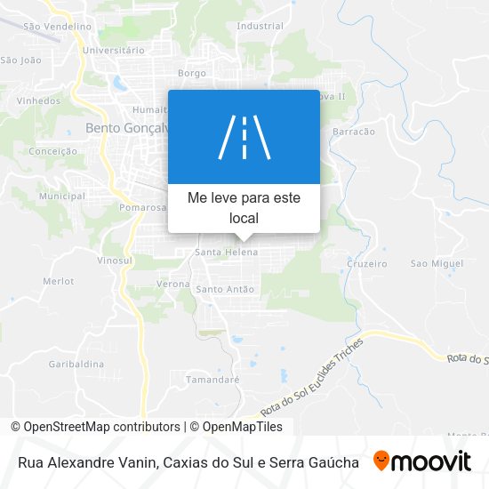 Rua Alexandre Vanin mapa