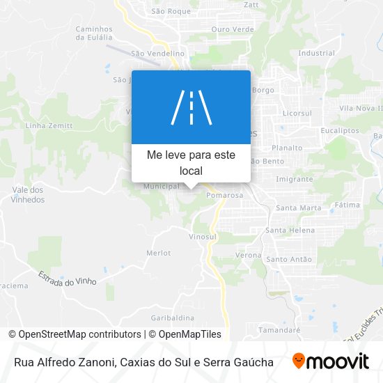 Rua Alfredo Zanoni mapa