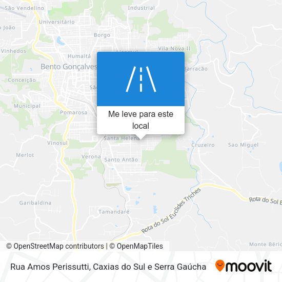 Rua Amos Perissutti mapa