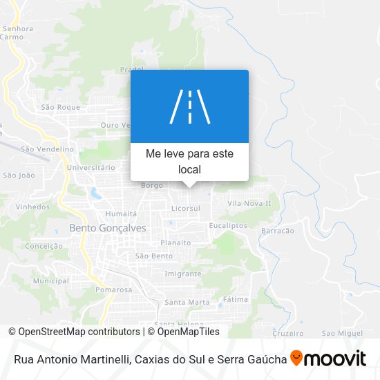 Rua Antonio Martinelli mapa