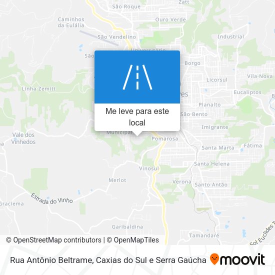 Rua Antônio Beltrame mapa