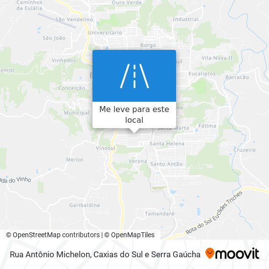 Rua Antônio Michelon mapa