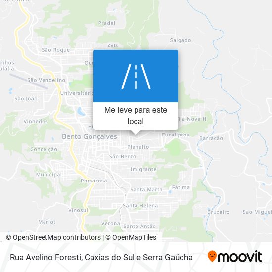 Rua Avelino Foresti mapa