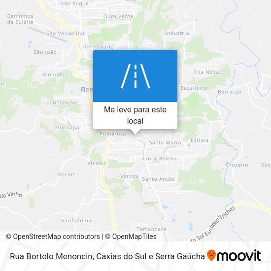 Rua Bortolo Menoncin mapa