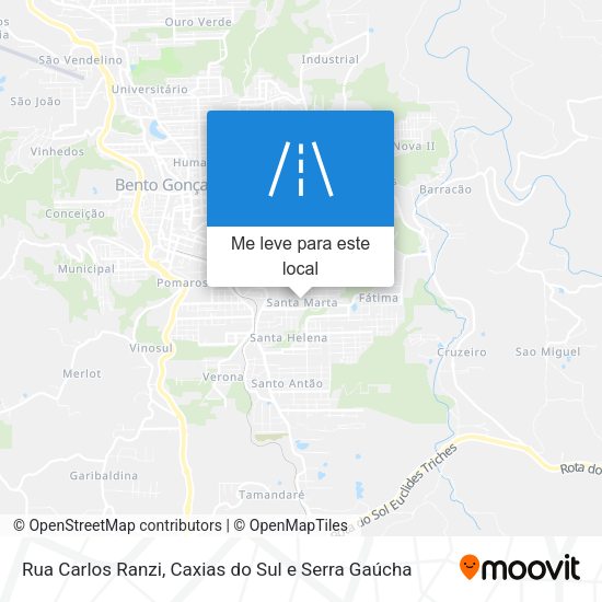 Rua Carlos Ranzi mapa