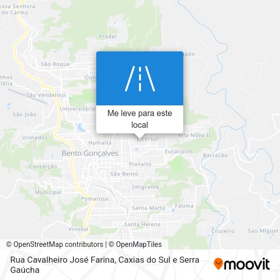 Rua Cavalheiro José Farina mapa
