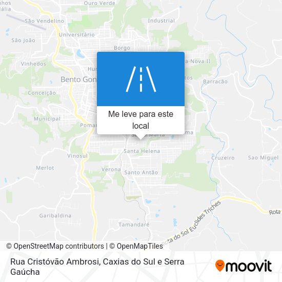Rua Cristóvão Ambrosi mapa