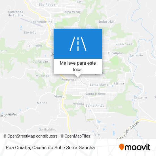 Rua Cuiabá mapa